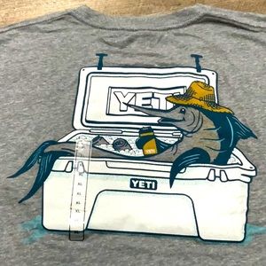 Yeti Marlin fishing cooler fish gray shirt new xl